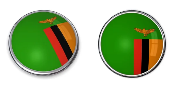 Banner Button Zambia — Stock Photo, Image