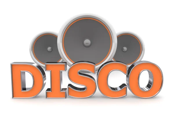 Speakers Disco - Orange — Stock Photo, Image