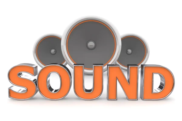 Speakers Sound - Orange — Stock Photo, Image