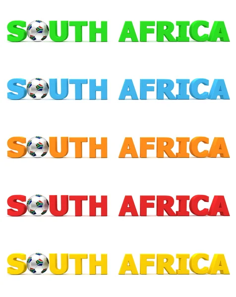 Football South Africa - Five Colours — Stock Photo, Image