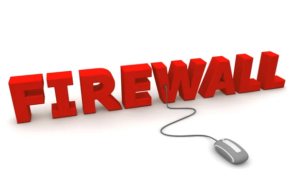 Browse the Red Firewall - Grey Mouse — Stock Photo, Image