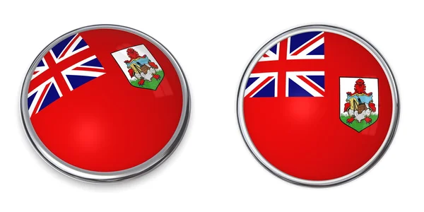 Botão de bandeira Bermuda — Fotografia de Stock