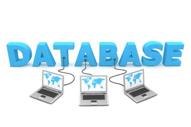 Multiple Wired to Database clipart