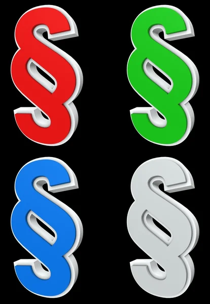 Quatro símbolos - Parágrafo — Fotografia de Stock