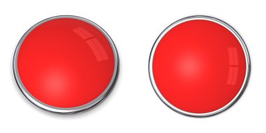 3D Button Solid Light Red clipart