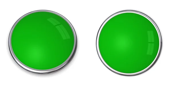 Botón 3D Verde claro sólido — Foto de Stock