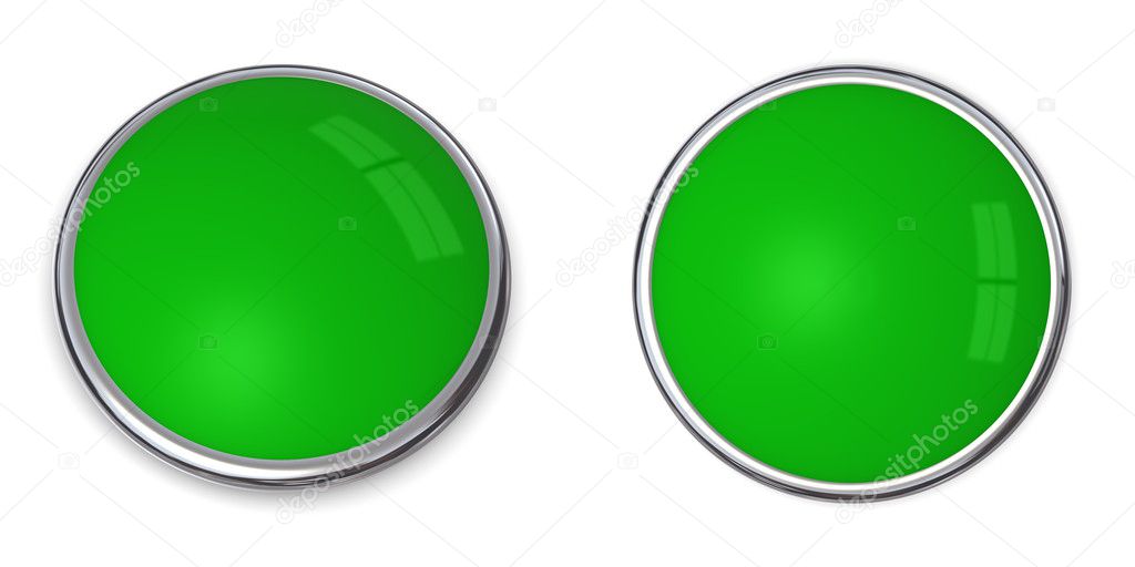 3D Button Solid Light Green