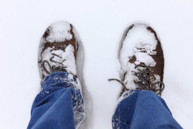 Standing in the Snow clipart
