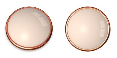 3D Button Bronze Copper clipart
