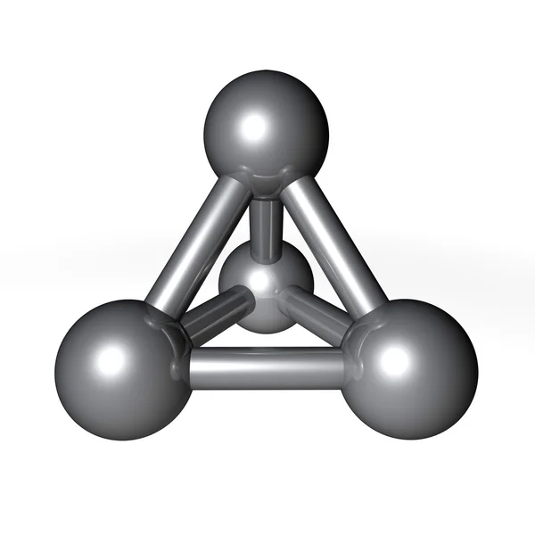 Molekülstruktur metallisch grau — Stockfoto