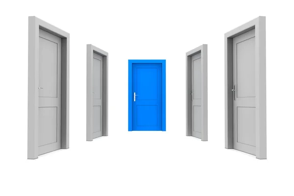 Vyberte si modré dveře — Stock fotografie