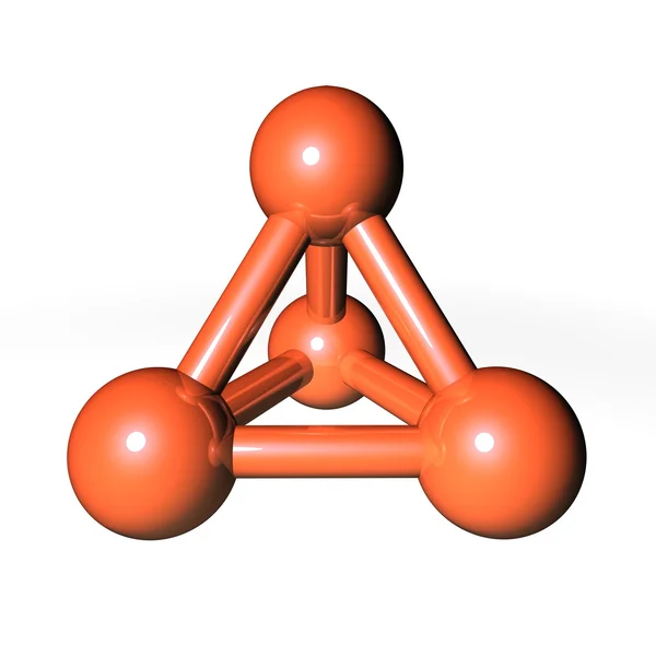 Molecuul structuur bruin-oranje — Stockfoto