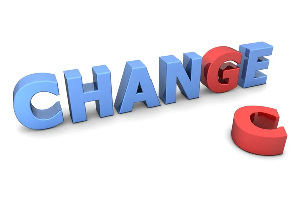 Chance to Change - Red and Blue — Stock Photo, Image