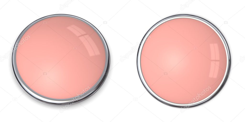 3D Button Solid Salmon Pink