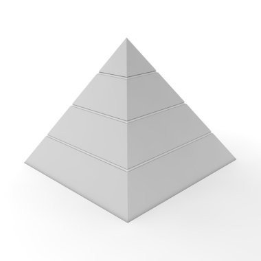 Plain Pyramid Chart - Four Levels clipart