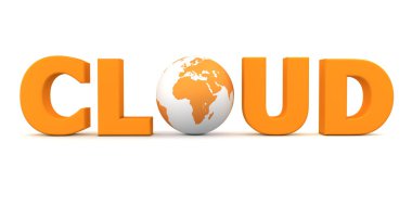 Cloud World Orange clipart