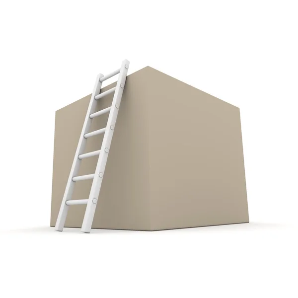 Climb up the Cardboard Box — Stock Photo, Image