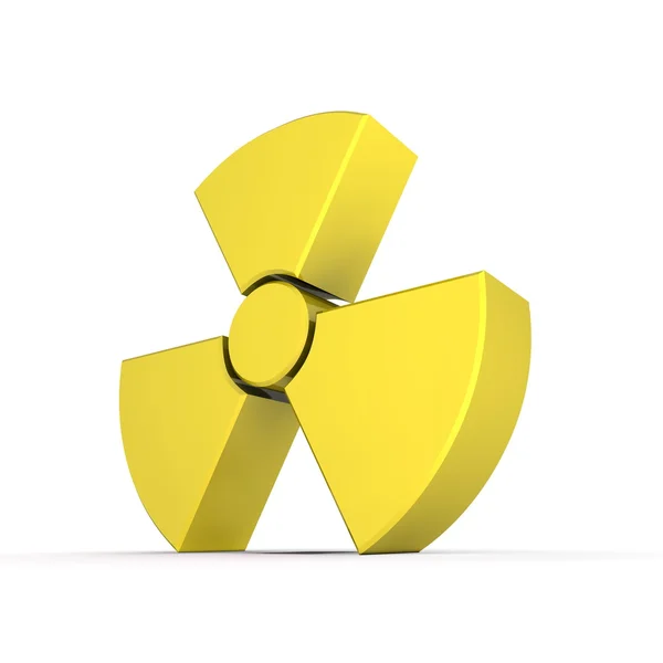 Fényes sárga nukleáris szimbólum — Stock Fotó