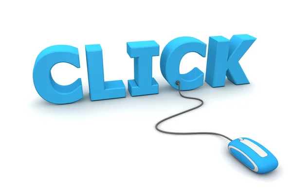 Browse and Click - Blue Mouse — Stock Photo, Image