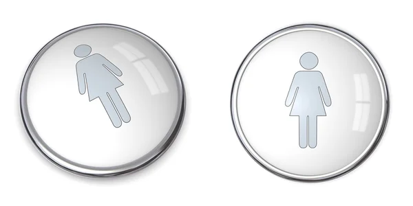 stock image 3D Button Female Pictogram