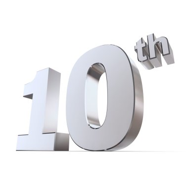 Shiny 10th - Silver/Chrome clipart