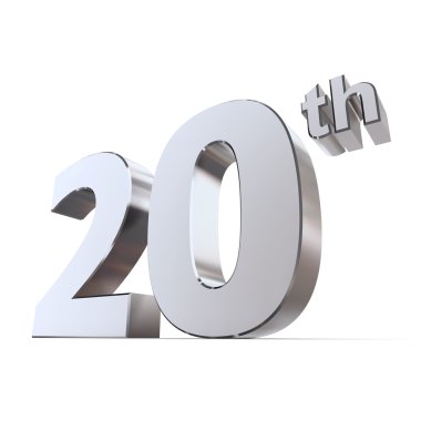 Shiny 20th - Silver/Chrome clipart