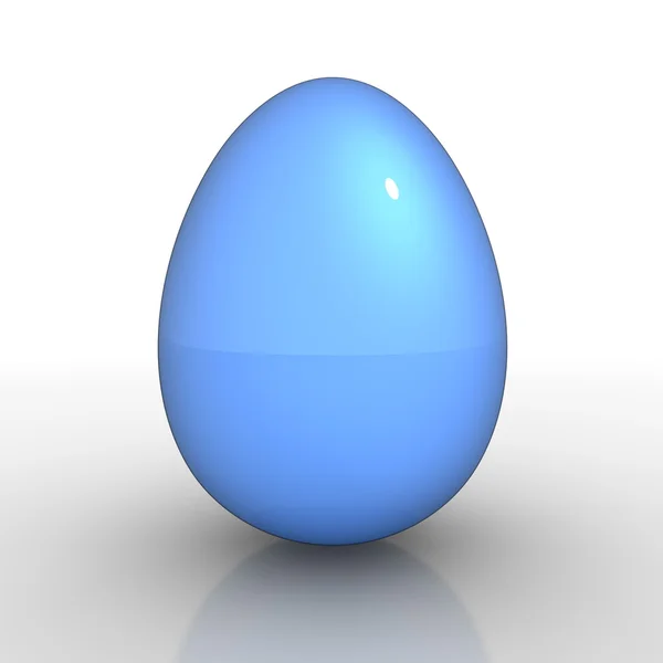 Een glanzende blauwe ei — Stockfoto