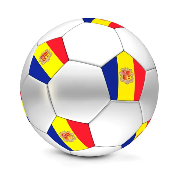 Fotbalové míče/fotbalové Andorra — Stock fotografie