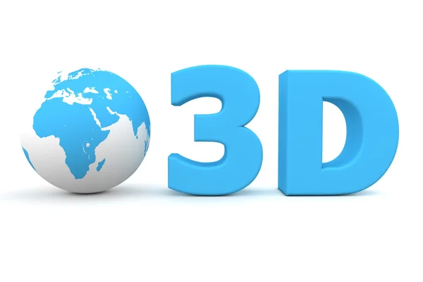 Global 3D - Matt Blue — Stock Photo, Image