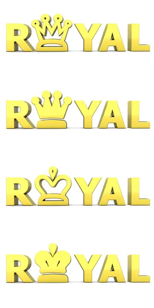 Golden Word Royal - Crowns — Stock Photo, Image