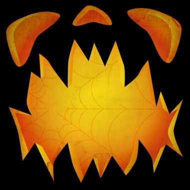 Jack O Lantern dark face textured clipart