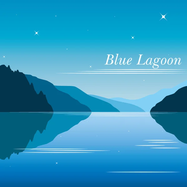 Błękitne laguny tło wektor z góry — Wektor stockowy