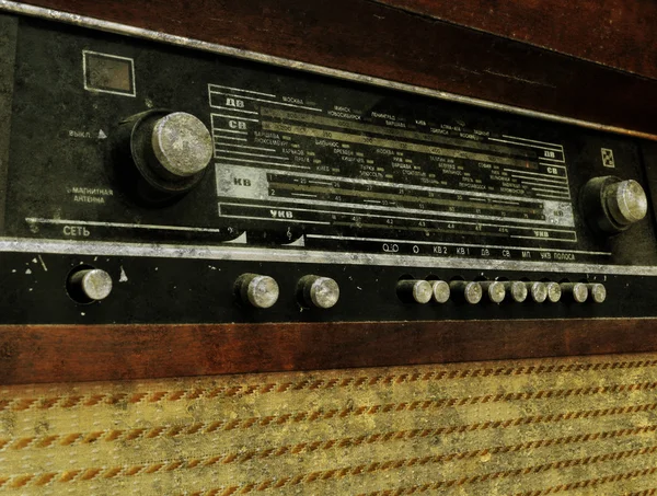 Grunge vieux panneau radio — Photo