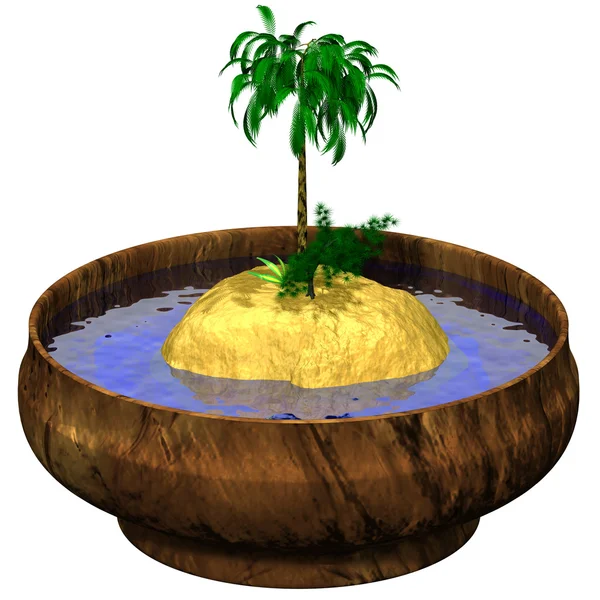 Island in bowl — Stock Photo, Image