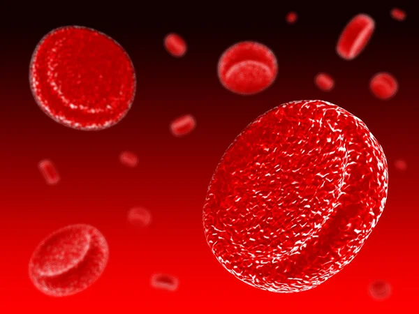Rode Bloedcellen Drijvend Bloedplasma — Stockfoto