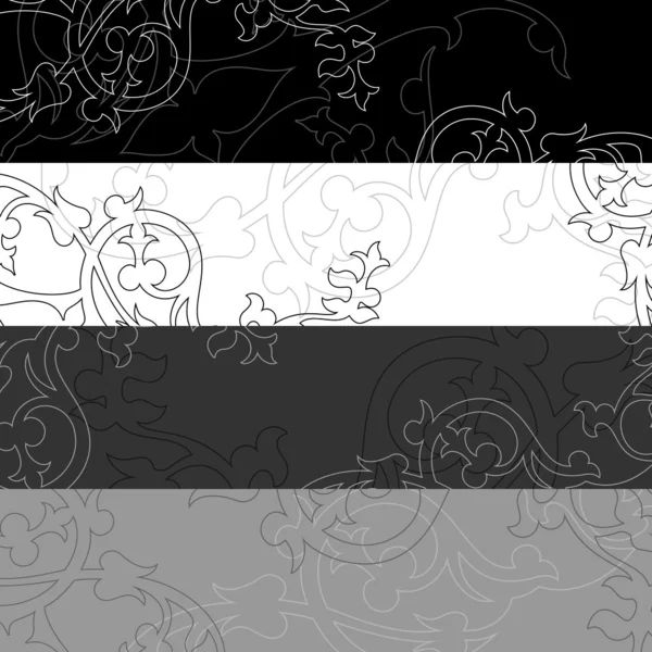 Bannière noir-blanc — Image vectorielle