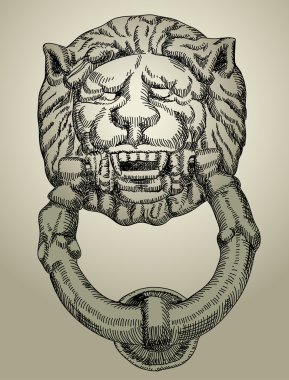 Knocker lion clipart