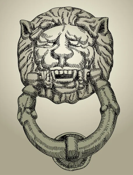 Lion de heurtoir — Image vectorielle