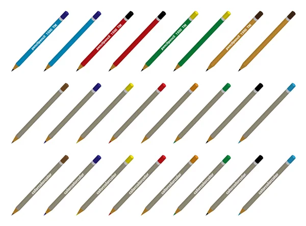 Kolekcja ołówki — Wektor stockowy