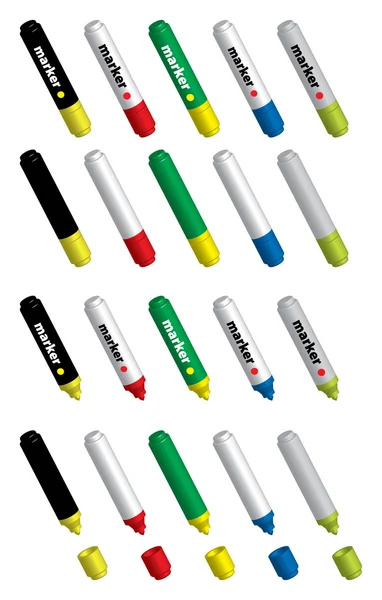 stock vector Markers set