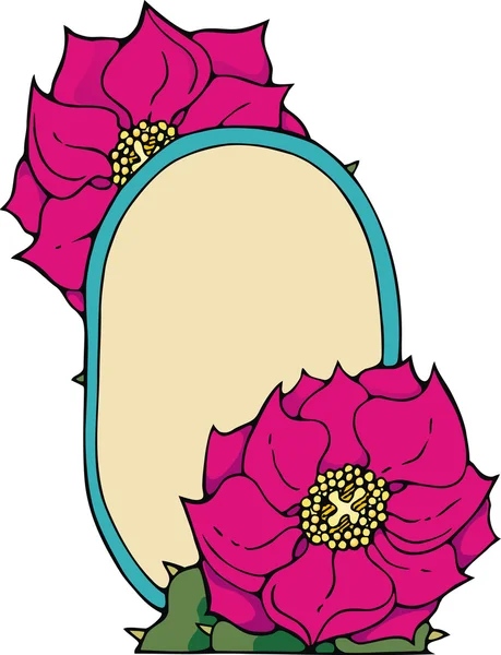 Кактус квітка Екслібрис — стоковий вектор