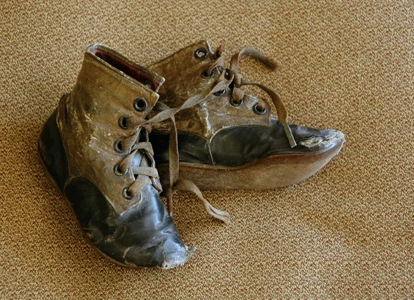 Leather Baby Shoes Early Twentieth Century — Stock Photo, Image