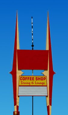 Ole neon sign on Route 66 clipart