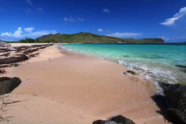 Playa aislada en Saint Kitts — Foto de Stock