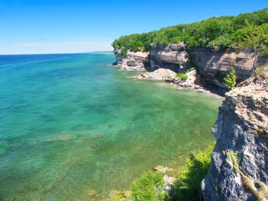 View of Lake Superior from Pictured Rocks National Lakeshore in Michigan. clipart