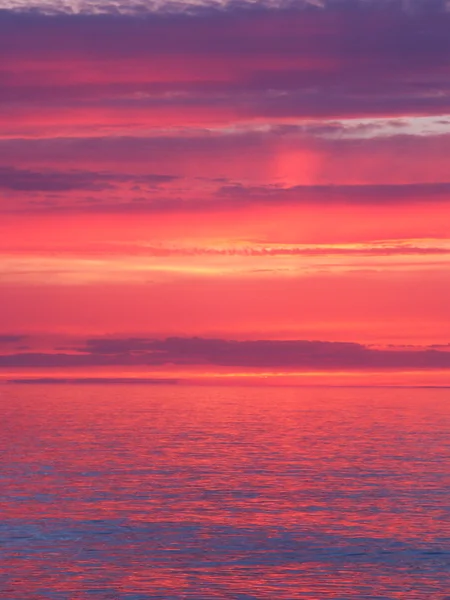 Beautiful Pink Colors Reflect Lake Superior Northern Michigan — Stock Photo, Image