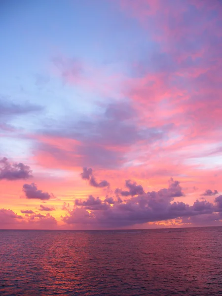 Puesta Sol Sobre Océano Pacífico Frente Australia — Foto de Stock