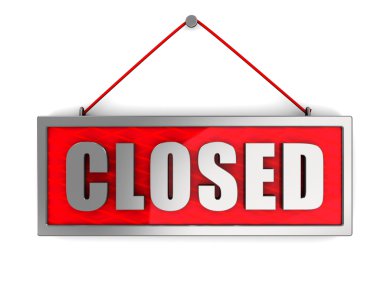 Closed sign clipart