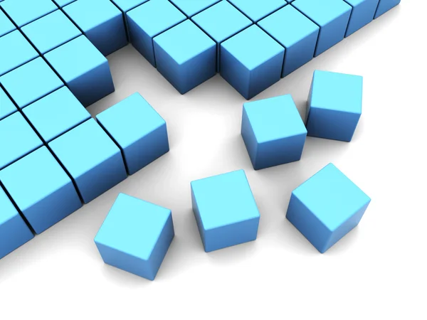 Строительство кубов — стоковое фото