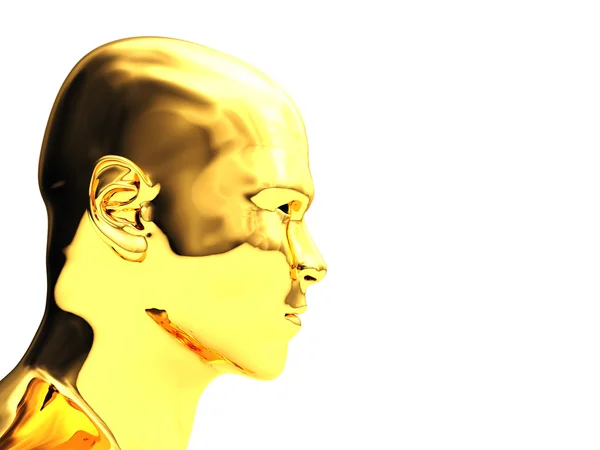 Golden head — Stock Photo, Image
